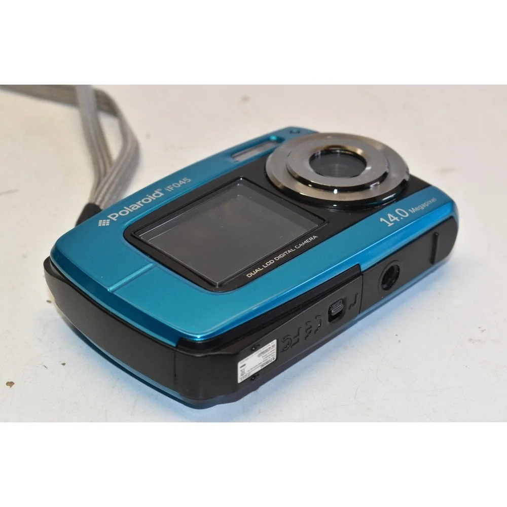 Polaroid iFO45 14 MP Digital Camera Blue Dual Screen/Waterproof w Box Manual